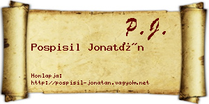 Pospisil Jonatán névjegykártya